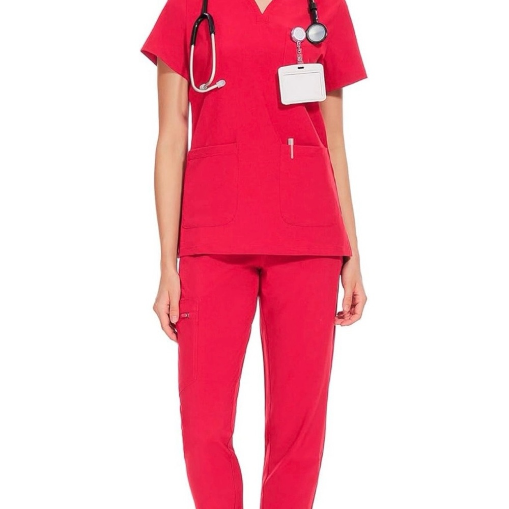Fuchsia scrub set